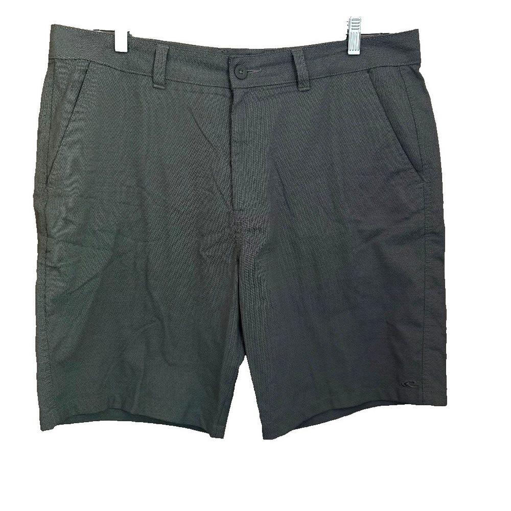 O'Neill Men's Gray Reserve Heather Hybrid Shorts Sz 38 Flat Front Outdoor Hiking